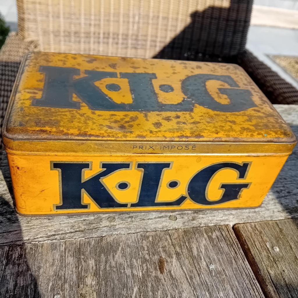 vintage blik bougies KLG, Verzamelen, Ophalen of Verzenden, Gebruikt