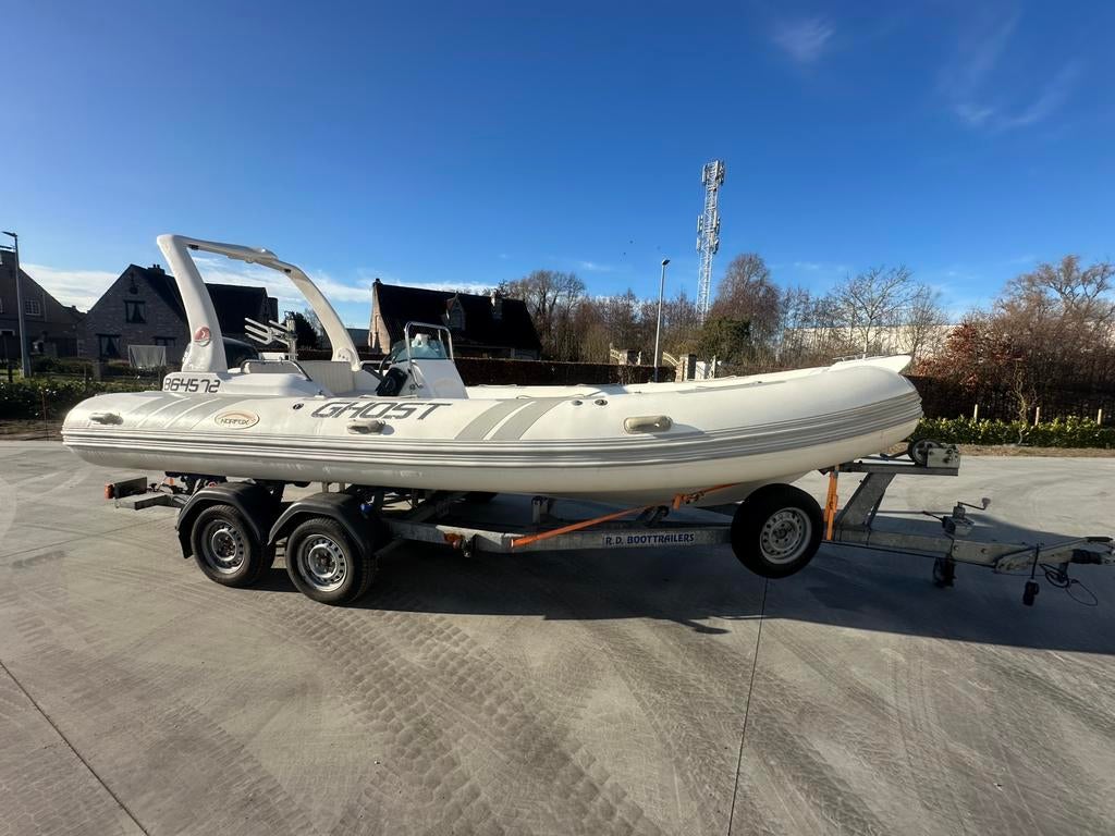 Rib norfox / suzuki 90 pk / trailer, Ophalen, Gebruikt, 70 tot 120 pk, 3 tot 6 meter