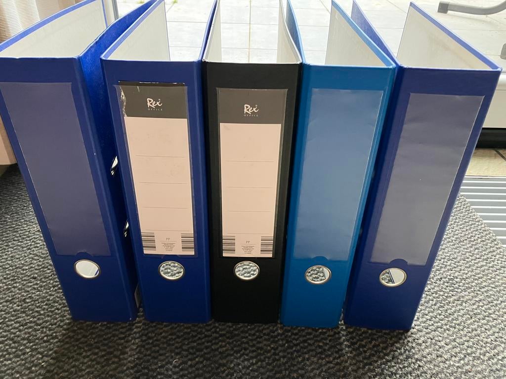 Lot de 5 classeurs A4 (dossier 8 cm), Enlèvement, Comme neuf