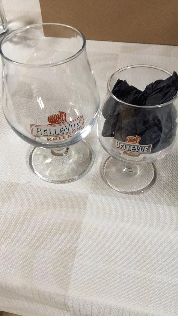 Verre à bière Belle Vue Kriek verre ordinaire et dégustateur, Collections, Enlèvement ou Envoi, Comme neuf, Verre ou Verres, Autres marques