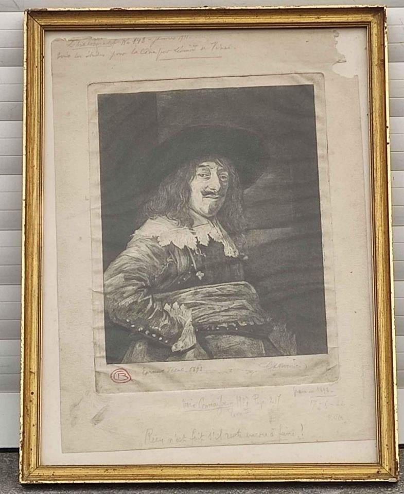 Eau forte signe Charles Bernier, Antiek en Kunst, Ophalen of Verzenden
