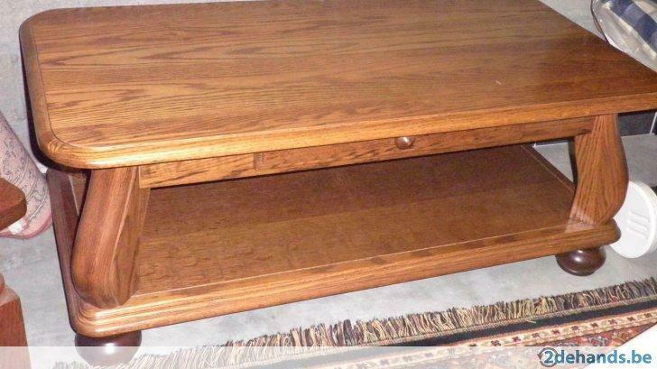 salontafel eik, Maison & Meubles, Tables | Tables de salon, Utilisé, Chêne, Enlèvement ou Envoi