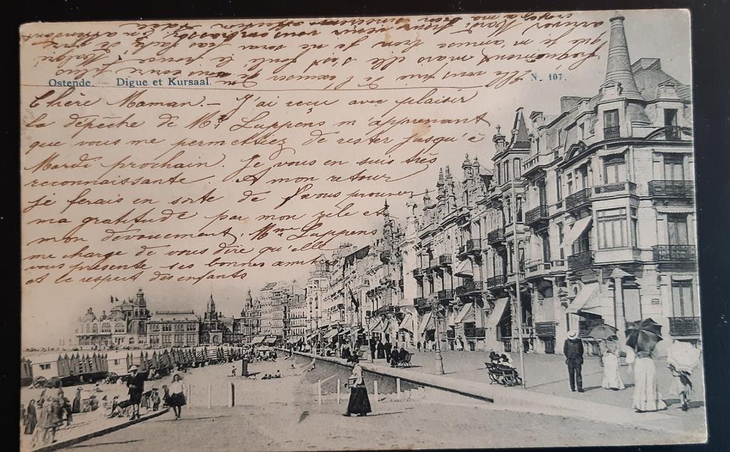 Ostende OSTENDE VILLAS DIGUE ZEEDIJK 1905 !, Enlèvement ou Envoi