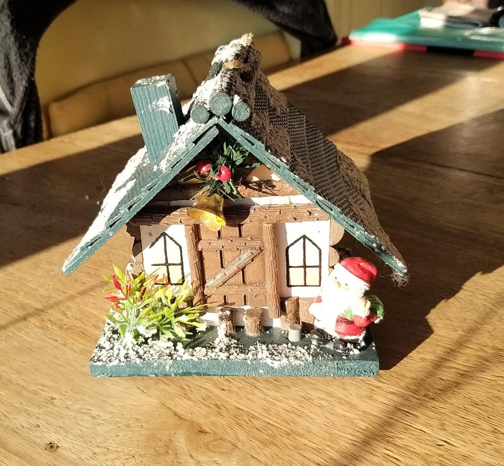 Kerst - huisje met kerstman of sneeuwman, Ophalen of Verzenden, Zo goed als nieuw