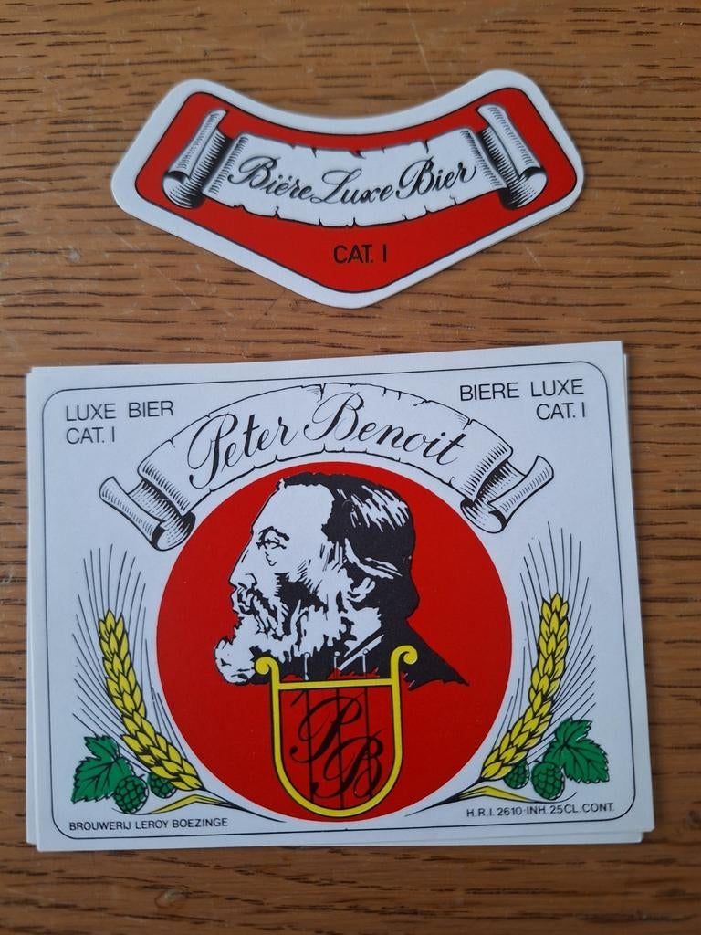 Bieretiket Peter Benoit brouwerij Leroy Boezinge, Enlèvement ou Envoi, Comme neuf
