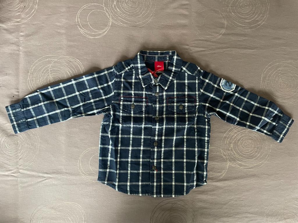 Hemd geruit S.Oliver Mt 80 NIEUW, Kinderen en Baby's, Babykleding | Maat 80, Ophalen, Nieuw, Overhemdje of Bloesje, Jongetje