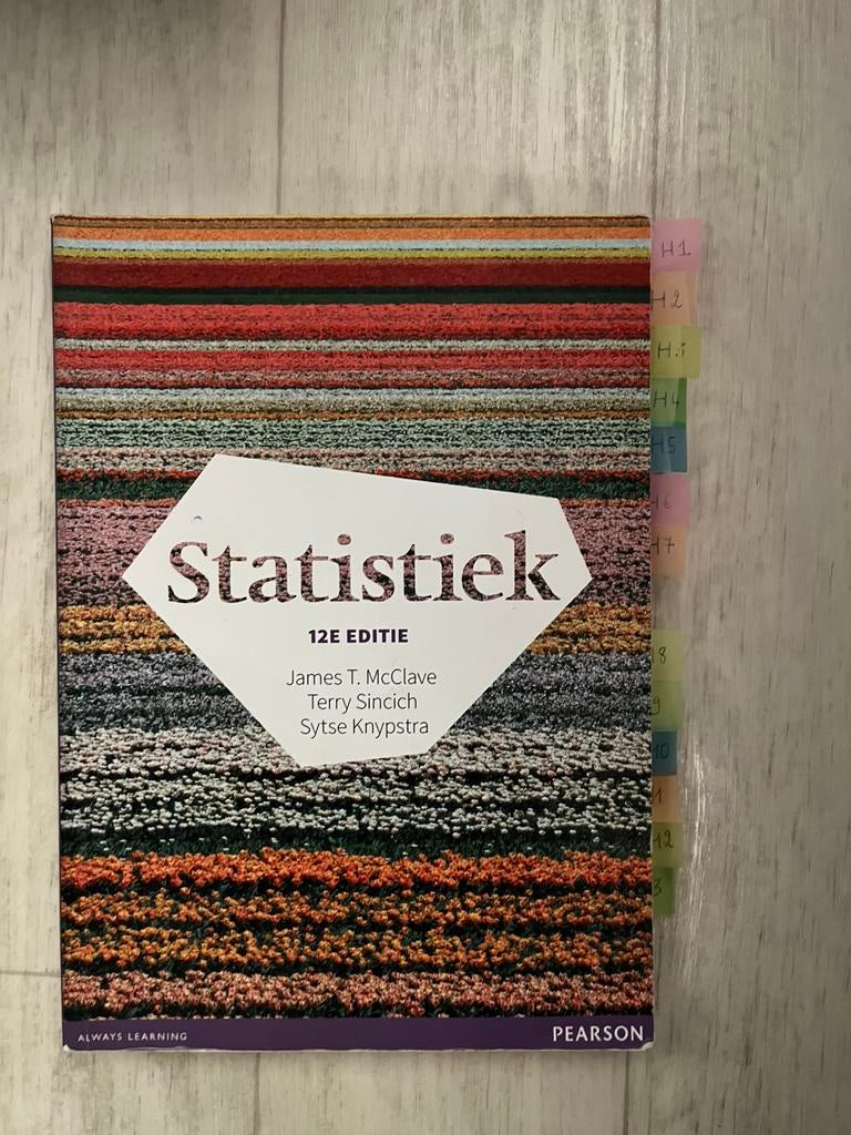 Statistiek, 12e editie met MyLab NL toegangscode, Ophalen of Verzenden, Nederlands, Sytse Knypstra; James T. McClave; Terry Sincich