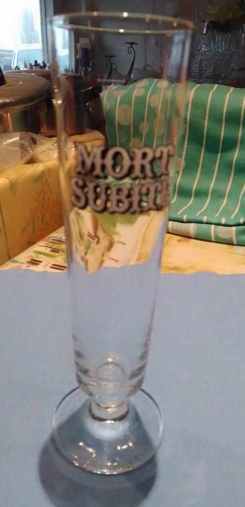 glas bierglas Mort Subite 0.20 L, Verzamelen, Ophalen of Verzenden, Zo goed als nieuw, Glas of Glazen, Overige merken