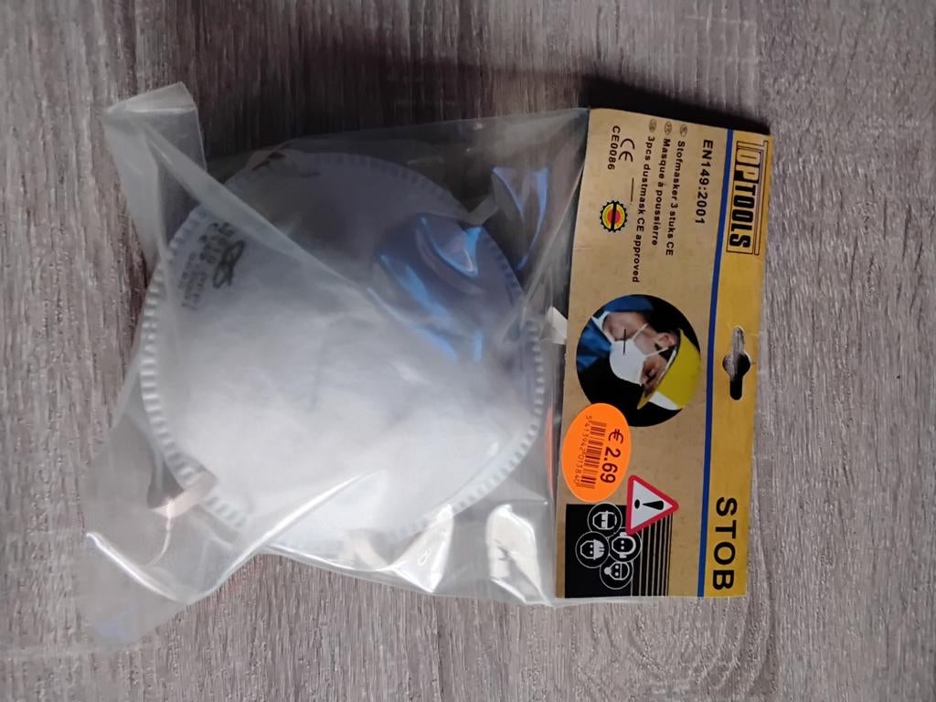 Stofmasker(3 stuks in blister)., Ophalen of Verzenden, Nieuw, Stofmaskers