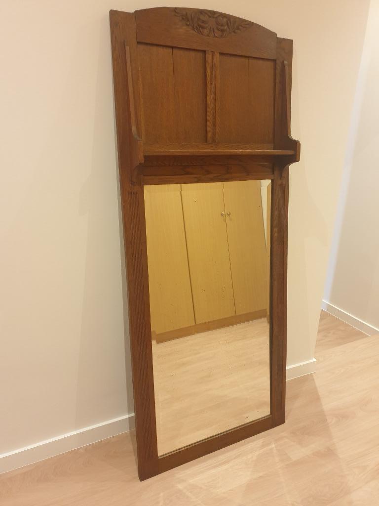 Oude Spiegel, Antiek en Kunst, Ophalen, Rechthoekig, 50 tot 100 cm, 100 tot 150 cm