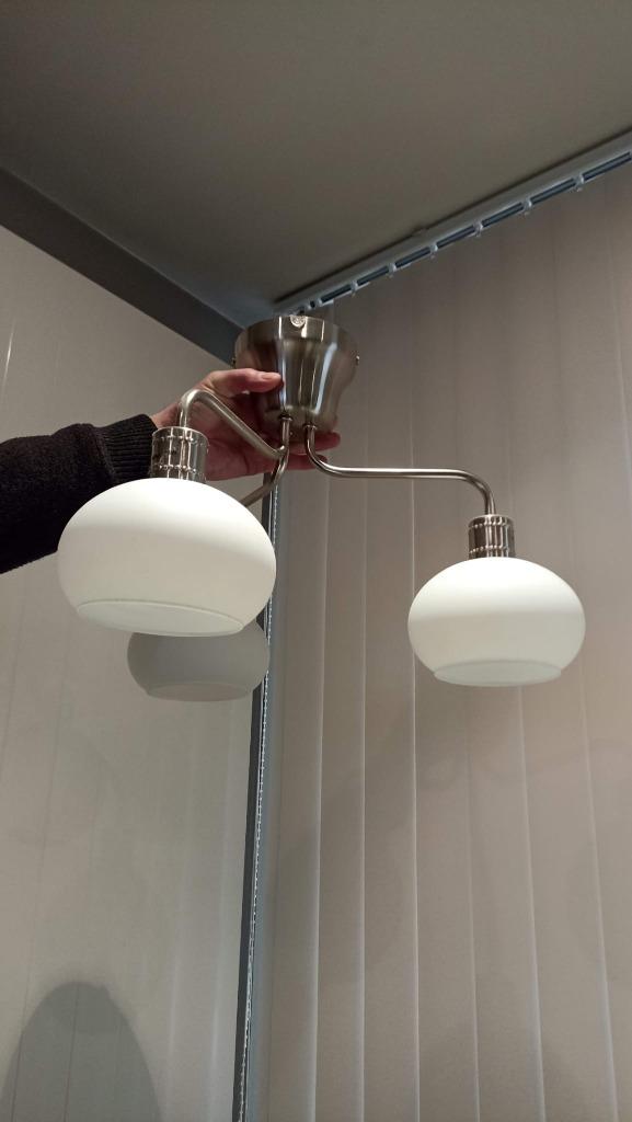 IKEA luster 3 delige bollen, Huis en Inrichting, Ophalen of Verzenden, Zo goed als nieuw