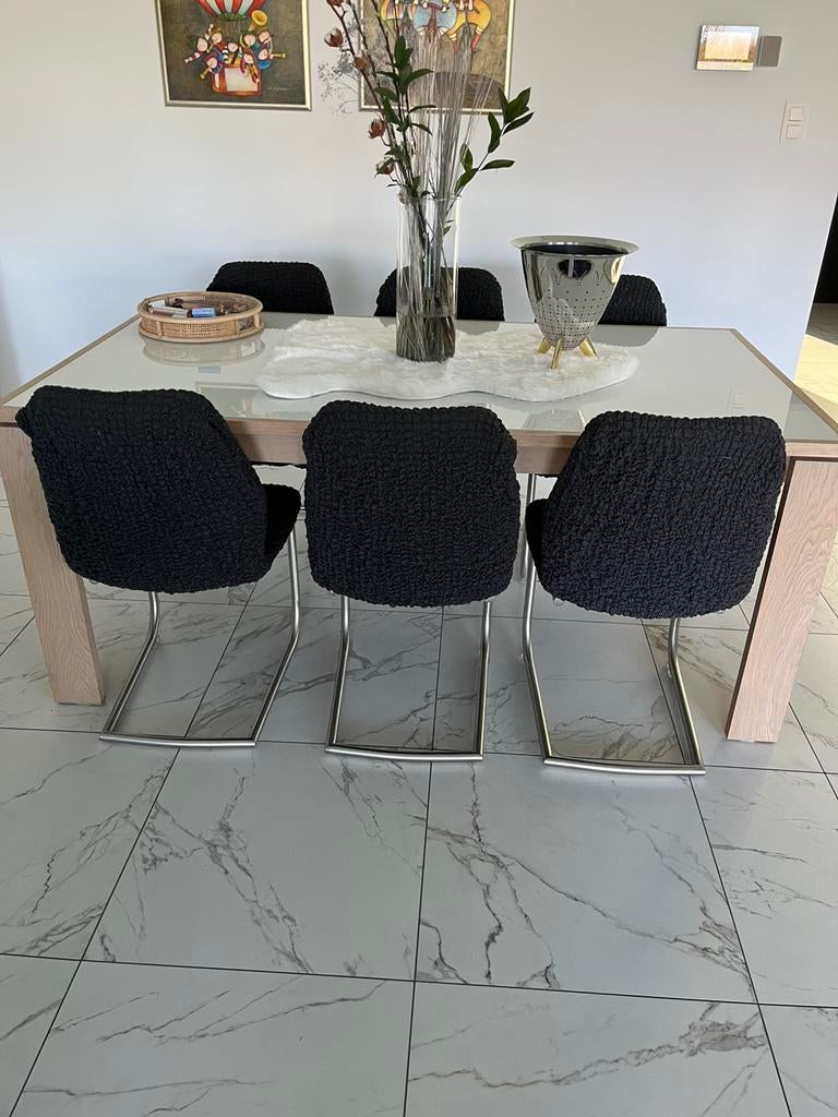 Tafel ( uittrekbaar) met 6 stoelen, Enlèvement, Utilisé, Modern, 6 à 8 chaises