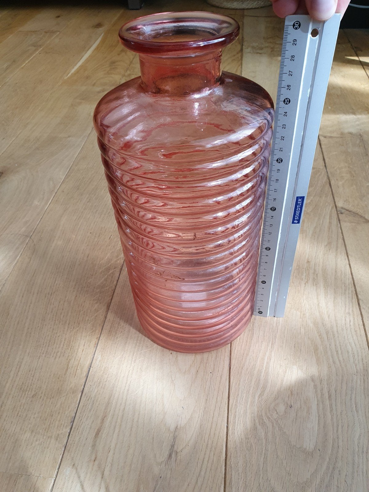 grand vase rose en verre, Antiquités & Art, Enlèvement