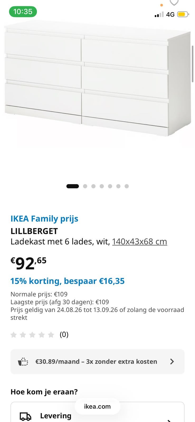 Ladenkast lillberget ikea, Ophalen, Gebruikt
