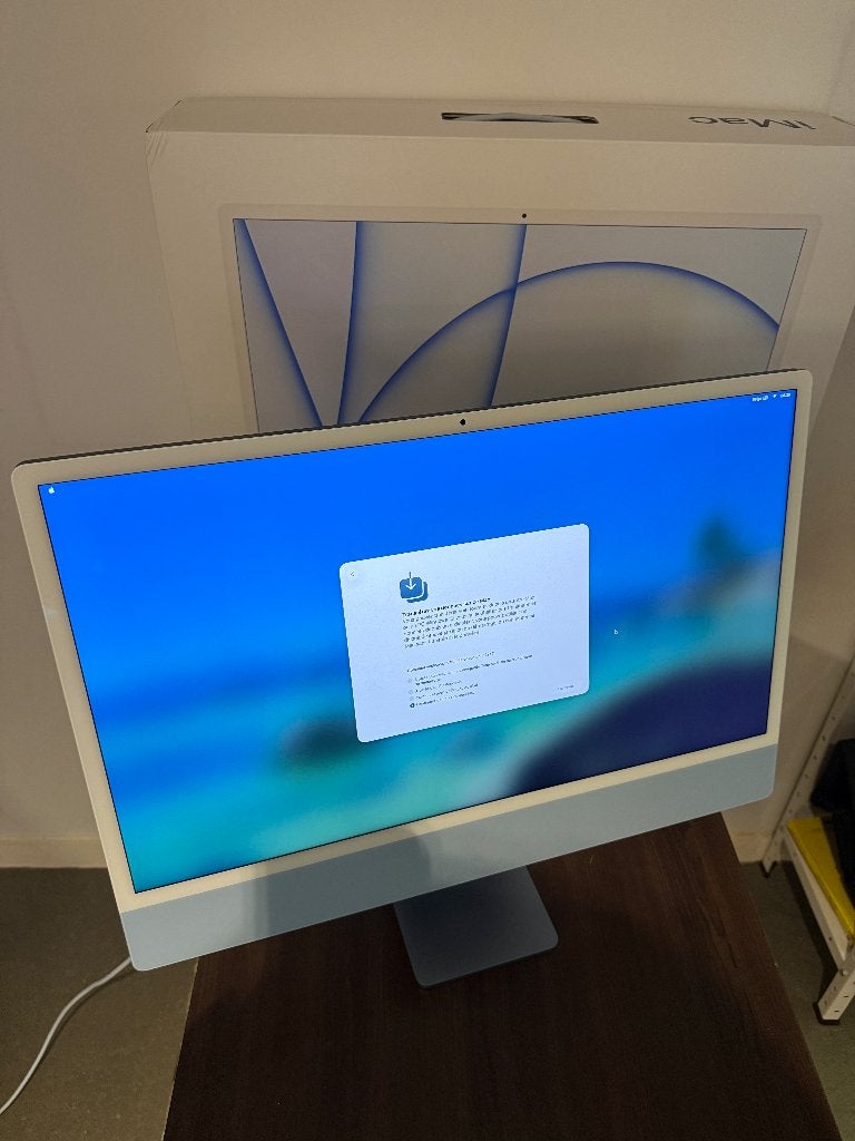 iMac 24" M1 bleu 16 Go 2 To, comme neuf + facture, Informatique & Logiciels, SSD, IMac, Comme neuf, 16 GB