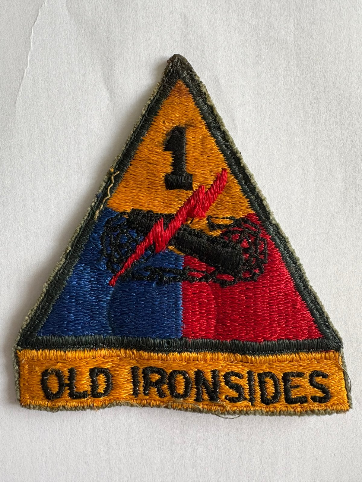 US Army 1st Armored Armor Division Tank OLD IRONSIDES Patch, Ophalen of Verzenden