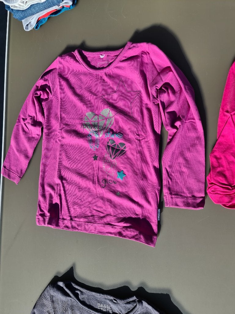 roze t-shirt met hart 92, Kinderen en Baby's, Kinderkleding | Maat 92, Ophalen, Zo goed als nieuw