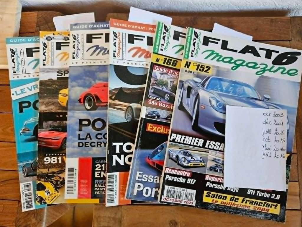 Nombreux lots de revues FLAT 6 automobile Porsche magazine, Enlèvement ou Envoi, Comme neuf, Porsche