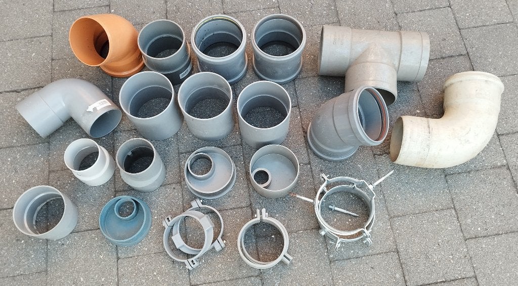 PVC afvoerfittingen – ongebruikt materiaal Ø80 tot Ø110 mm, Ophalen, Nieuw, PVC, Afvoer