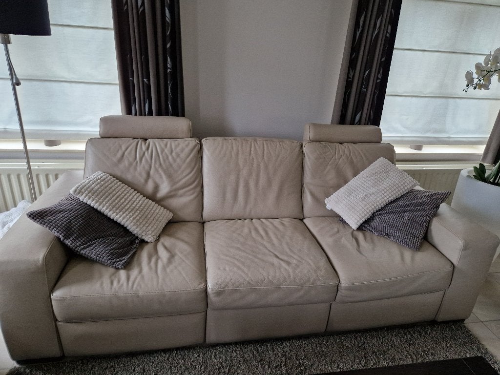 3 zit + 2 zit leer, Huis en Inrichting, Ophalen, Leer