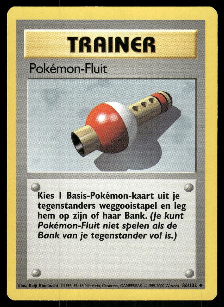 Pokémon Flute 86/102 - Base (NL) (NM), Hobby en Vrije tijd, Verzamelkaartspellen | Pokémon, Verzenden, Gebruikt
