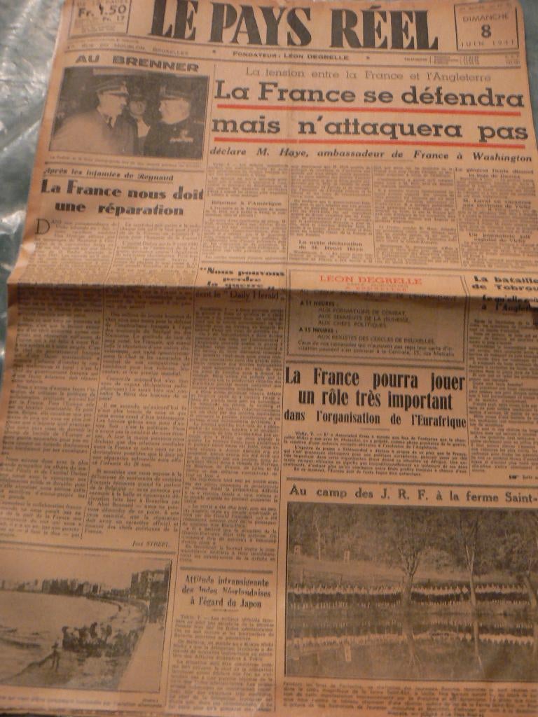 Krant LE PAYS REEL, Verzenden, Landmacht, Boek of Tijdschrift