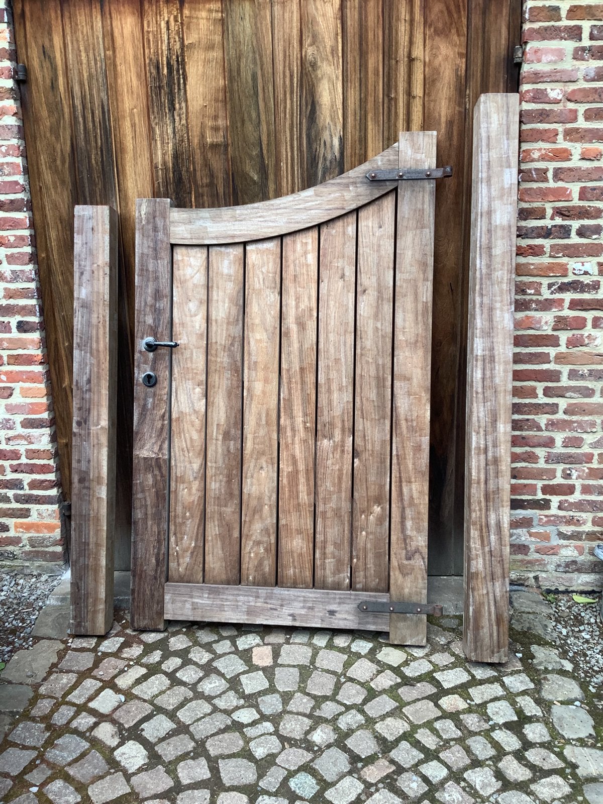 Tuinpoort in padouk, Tuin en Terras, Ophalen, Zo goed als nieuw