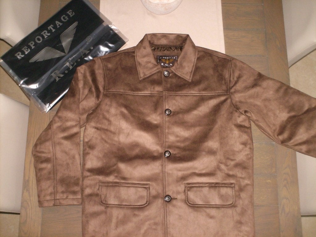 Veste en daim ARMANI - Reportage - R.E.A, Enlèvement, Neuf, Brun, ARMANI - Reportage