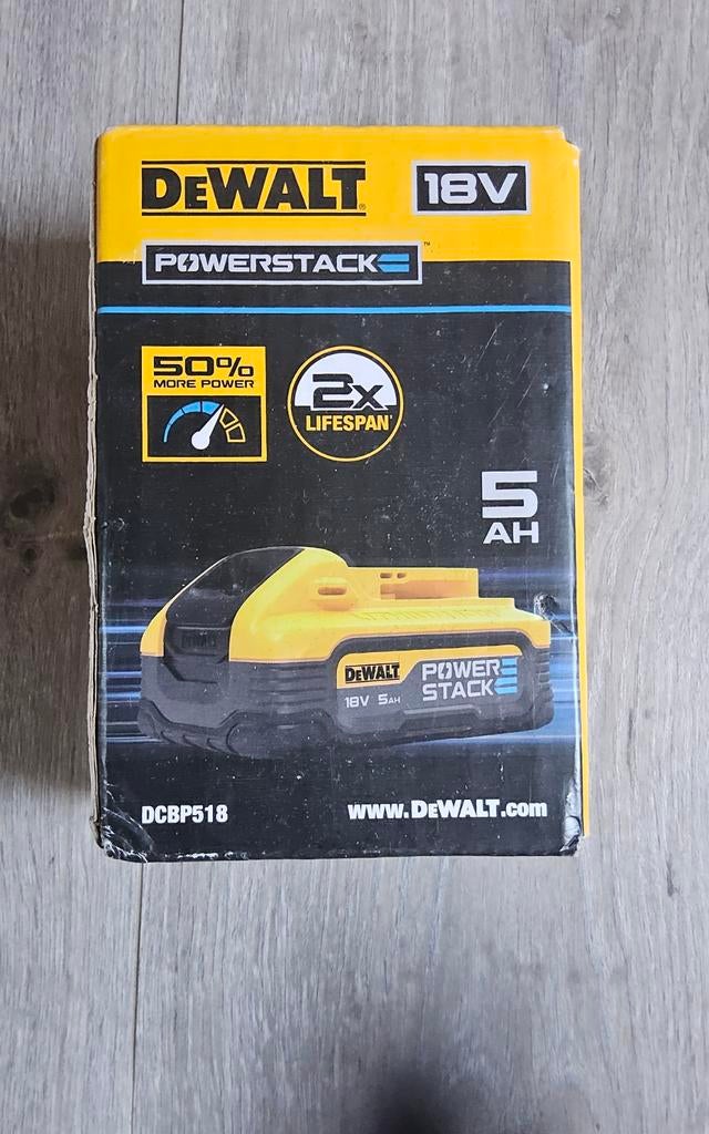 Batterie Dewalt 18 V, powerstack 5 Ah, neuve dans la boîte, Enlèvement