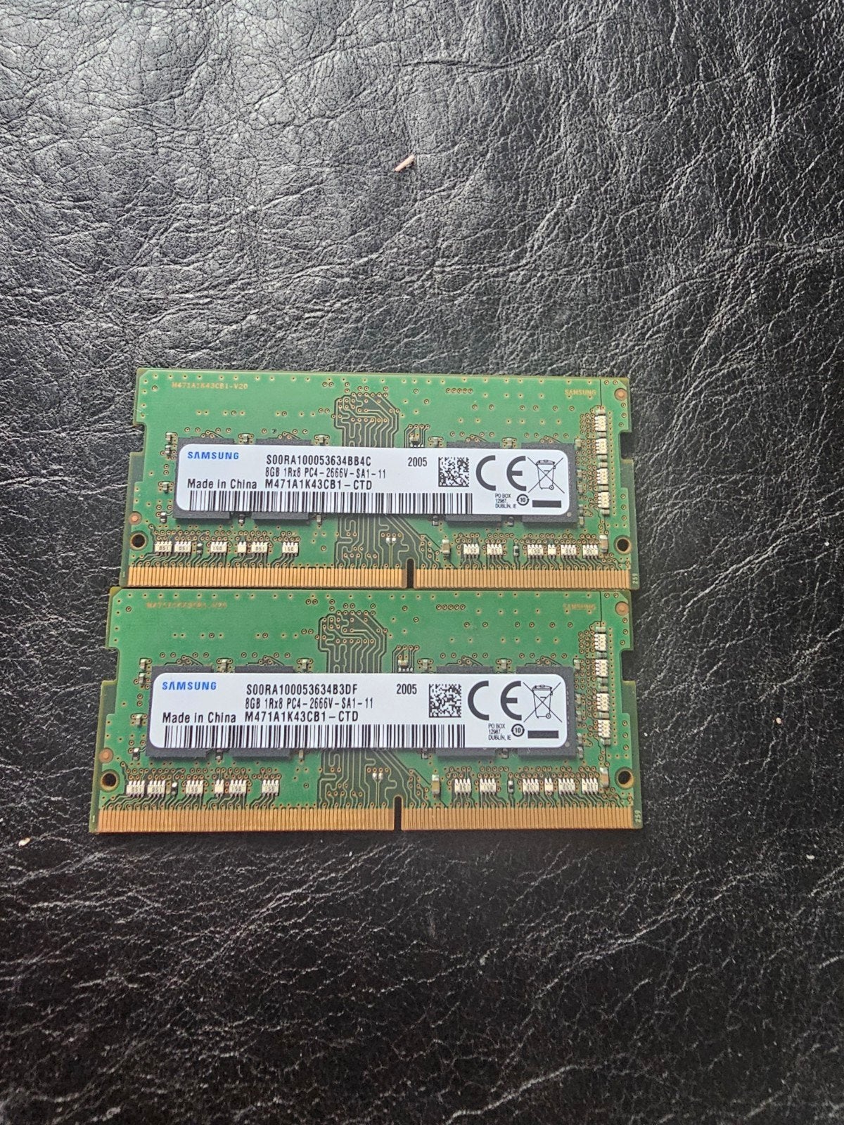 2 x 8GB Samsung DDR4 2666MHz SODIMM sticks, Computers en Software, RAM geheugen, Ophalen, DDR4