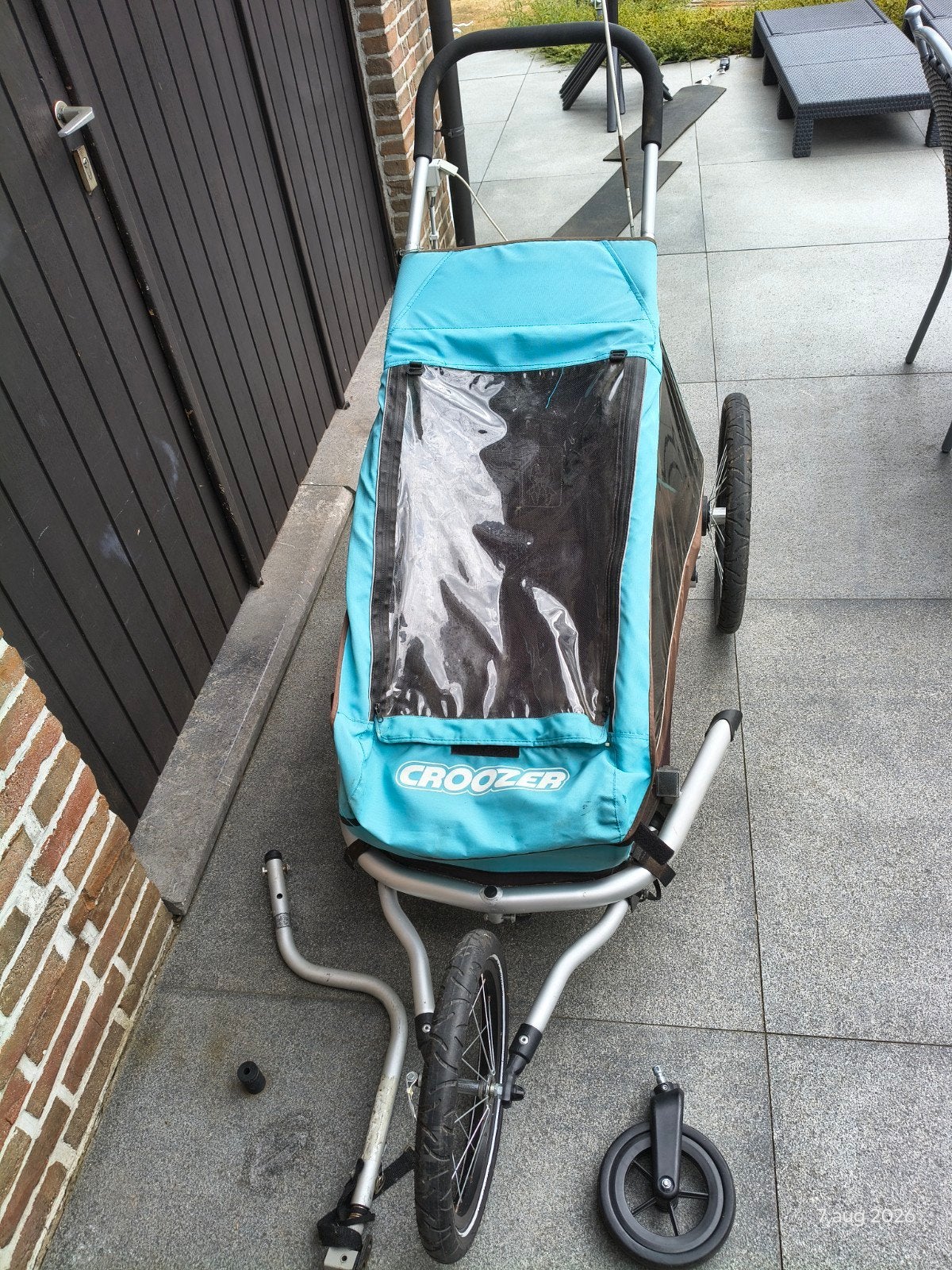 croozer fietskar 1 kind, 20 à 40 kg, Comme neuf, Enlèvement, Suspension
