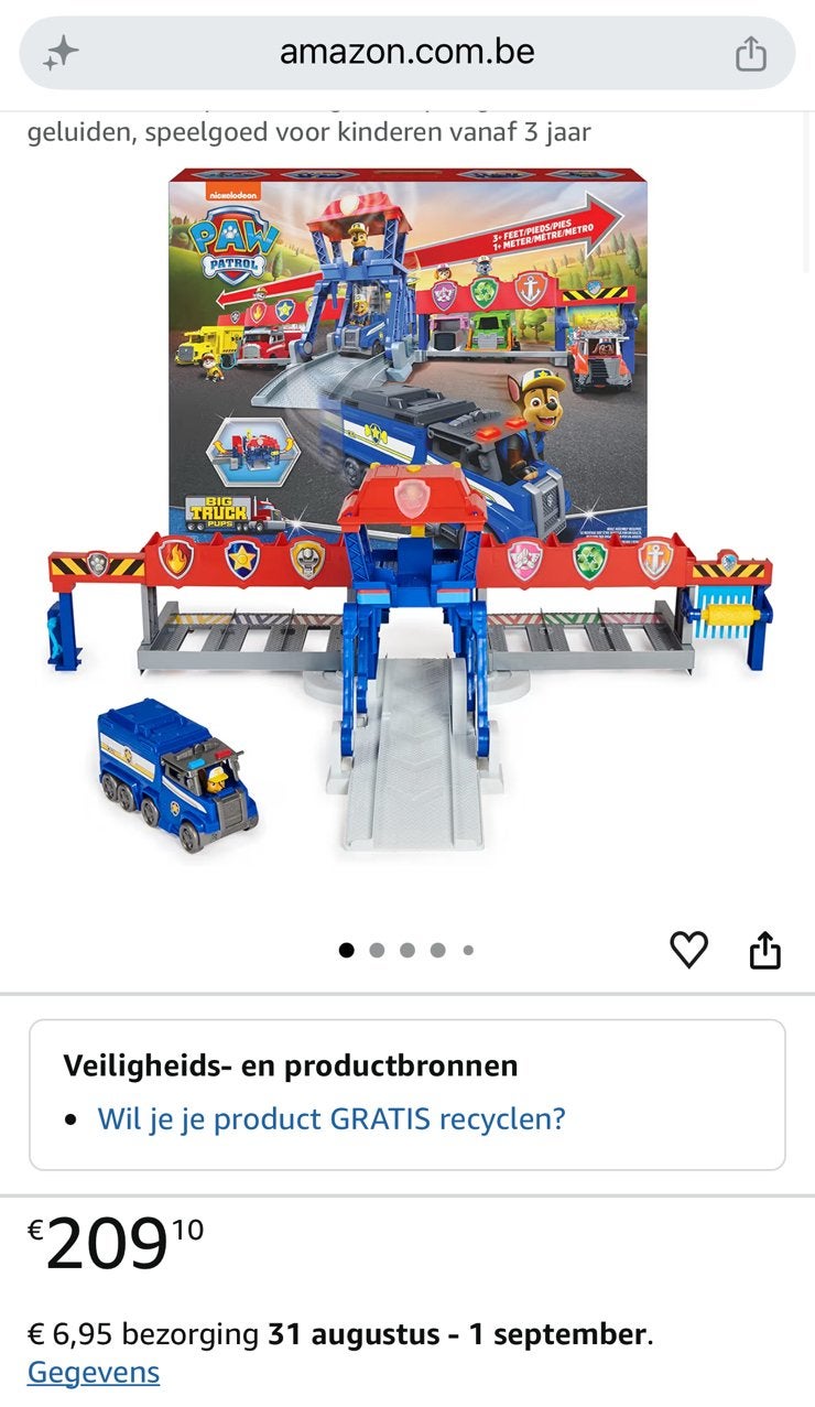 Paw Patrol Big Truck Pups Truck Stop HQ, Kinderen en Baby's, Speelgoed | Racebanen, Ophalen, Zo goed als nieuw
