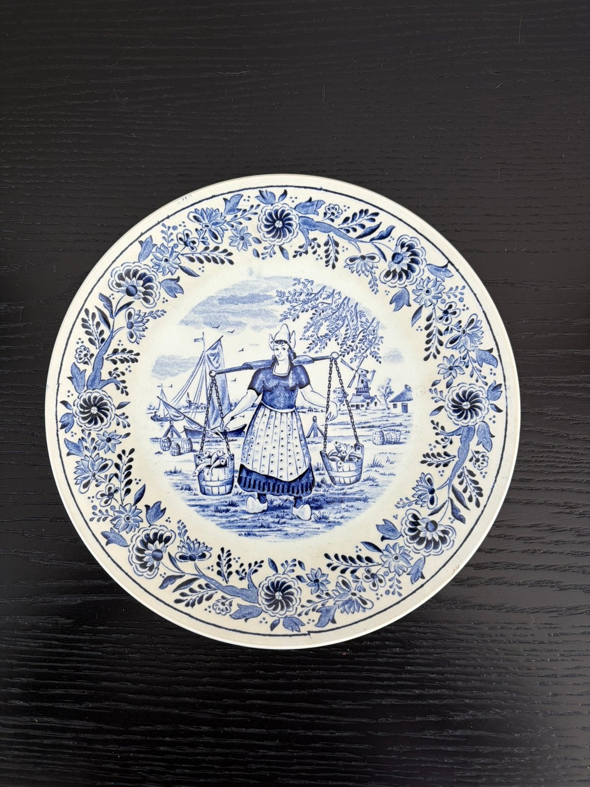 Assiette décorative Bleu de Delfts. ( Vintage 1950 ), Antiquités & Art, Enlèvement ou Envoi