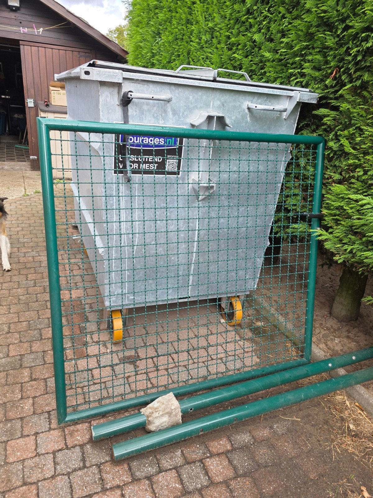 bekaert poort, Tuin en Terras, Ophalen, Gebruikt, 100 tot 150 cm, Draaipoort