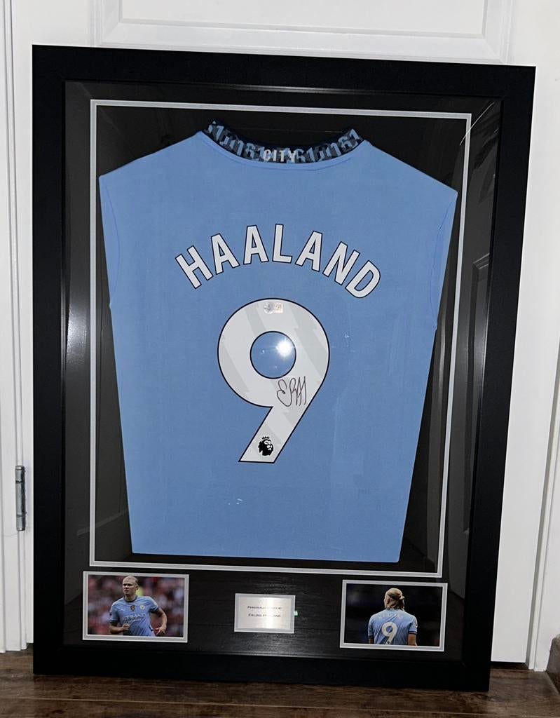 Gesigneerd Haaland Manchester City Beckett, Ophalen of Verzenden, Zo goed als nieuw, Shirt