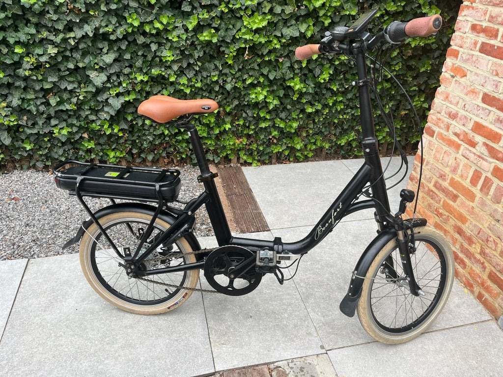 Elektrische plooifiets Beaufort Billy Zwart, Fietsen en Brommers, Gebruikt, Minder dan 47 cm, 50 km per accu of meer, Ophalen