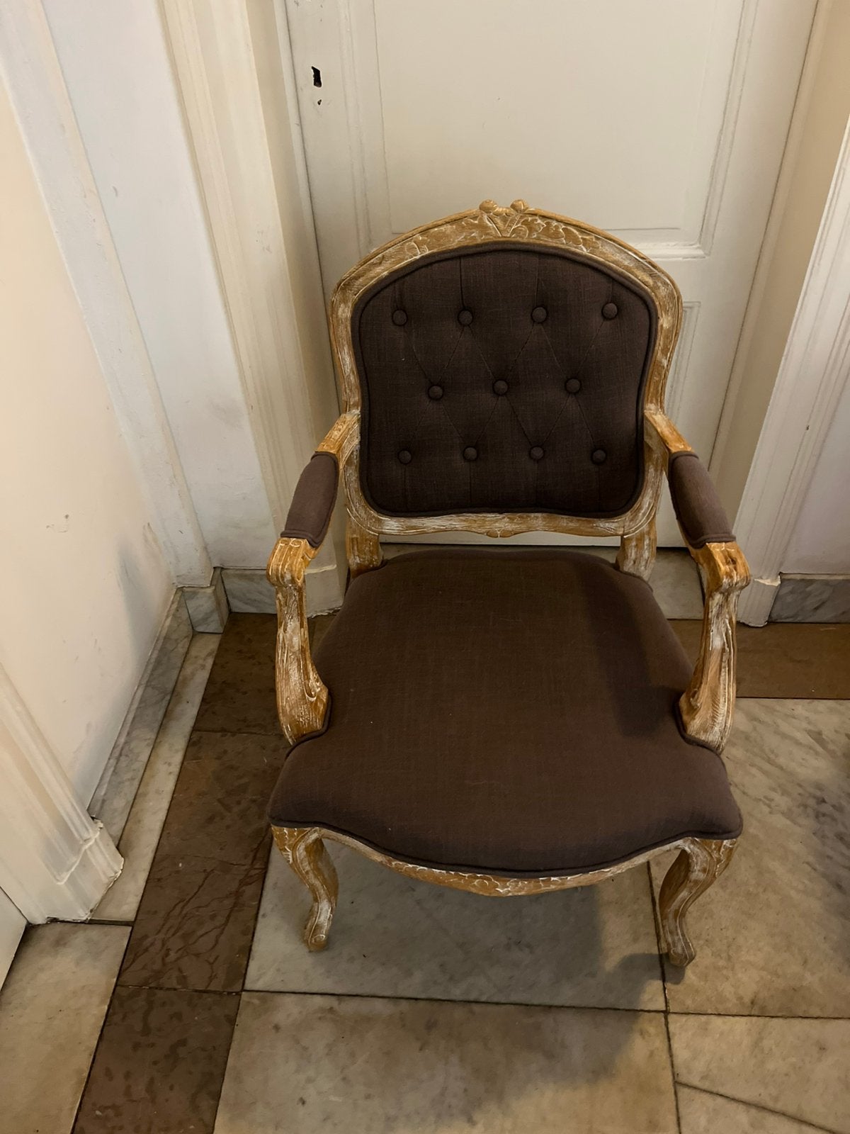 Vintage stoel met armleuningen stijl Louis XIV, Antiek en Kunst, Ophalen