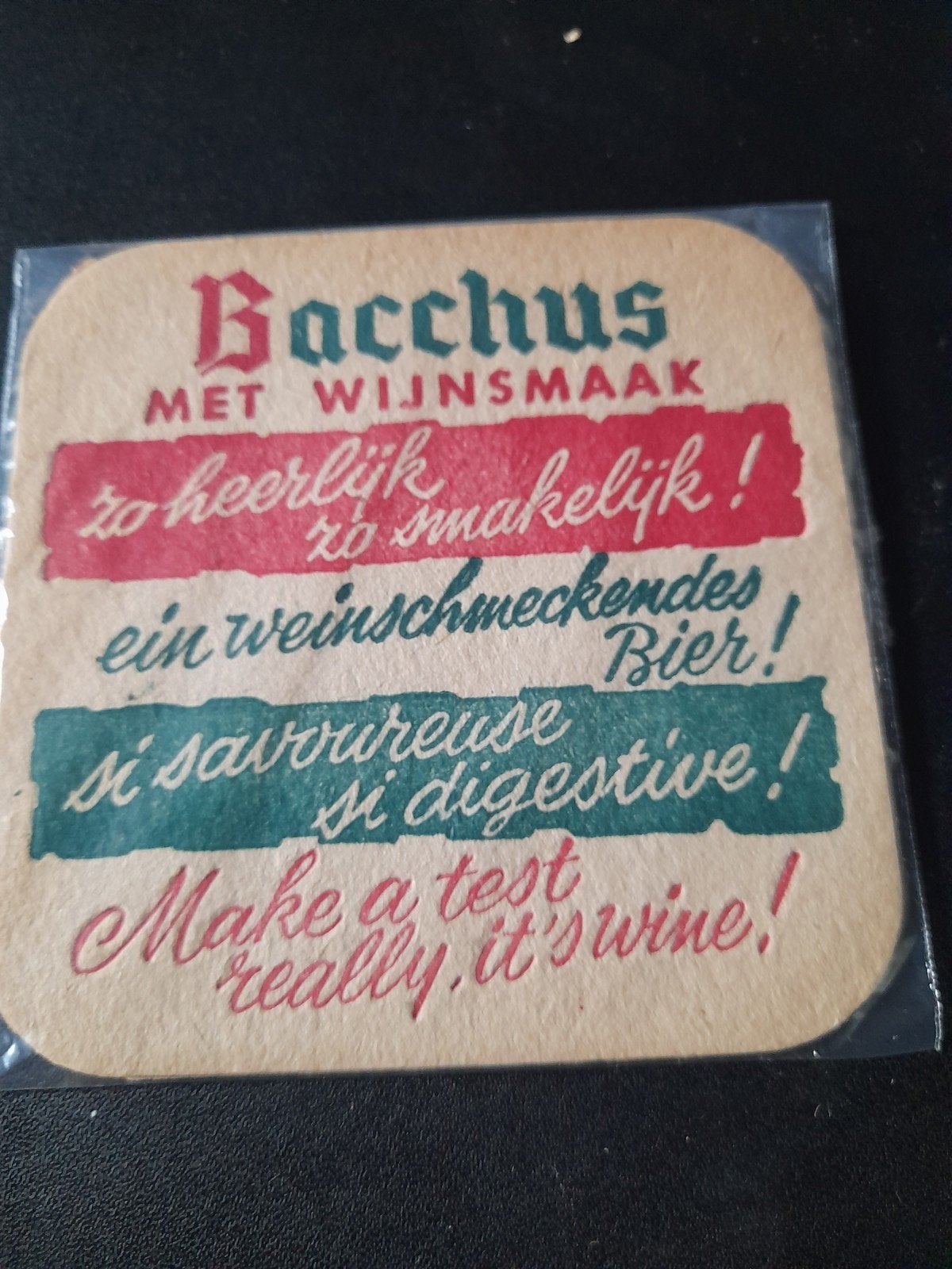 oud bierviltje bacchus, Ophalen of Verzenden