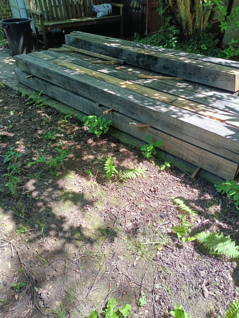 Poutres en chêne massif, Bricolage & Construction, Bois & Planches, Enlèvement