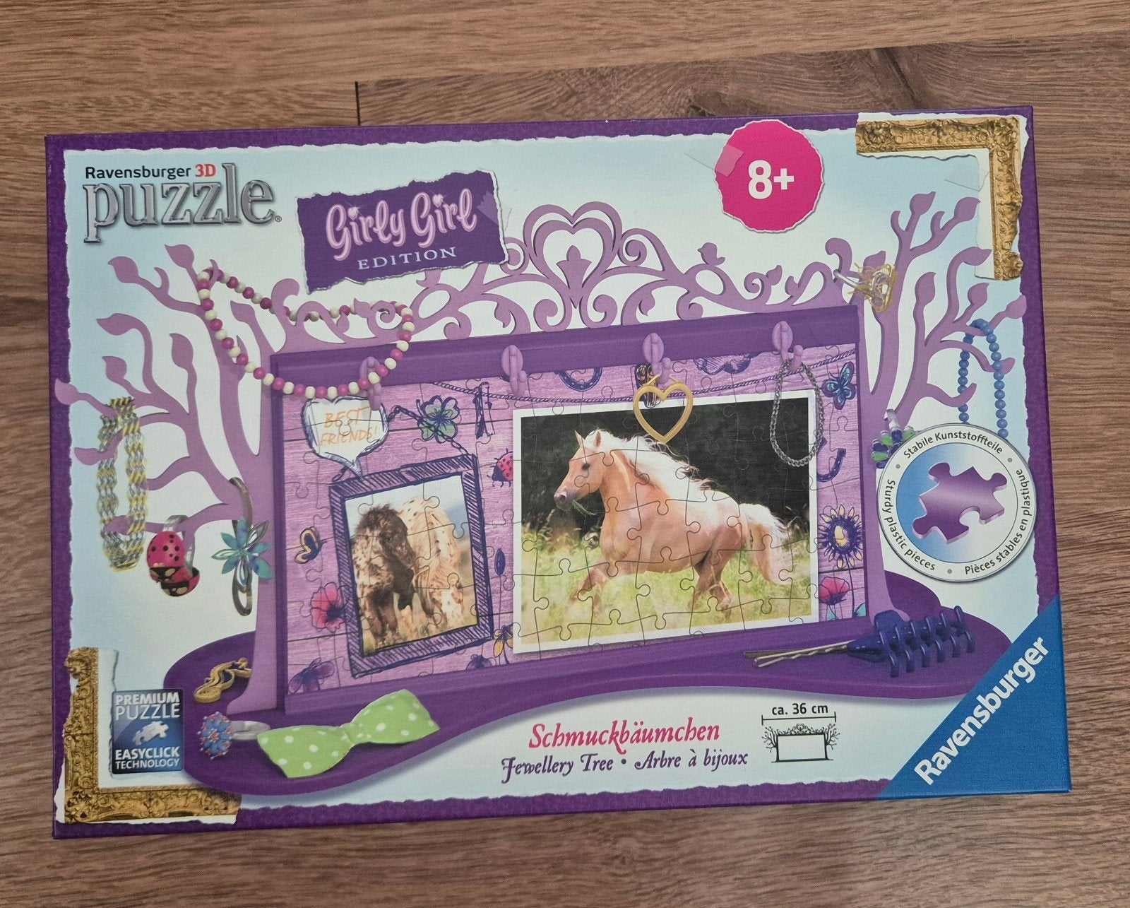 Juwelen hanger puzzle paarden, Ophalen, Zo goed als nieuw, Paars, Dier