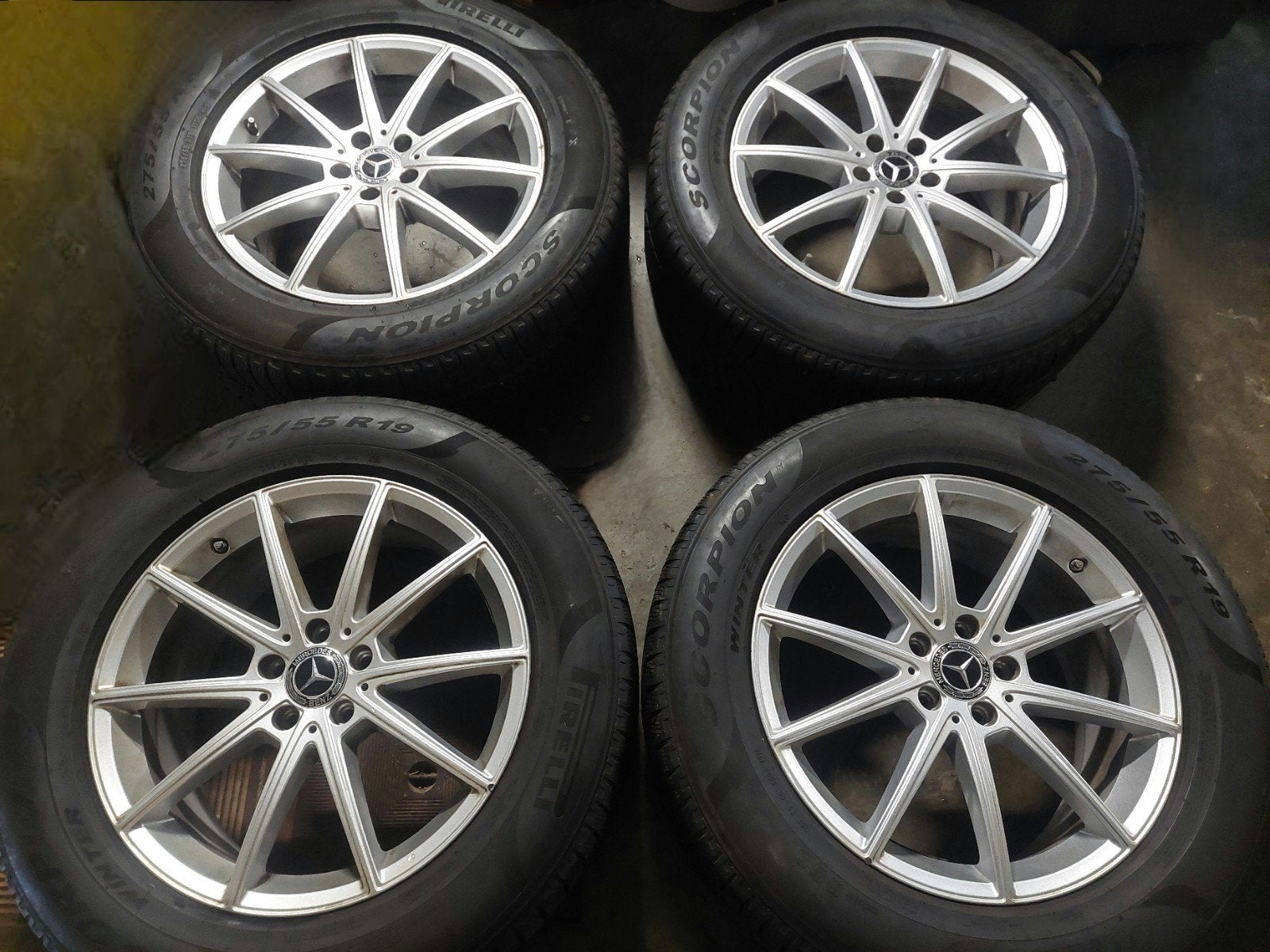 original Mercedes GLE 275 55 19 avec pneus hiver, Enlèvement, Pneus hiver, Pneu(s)