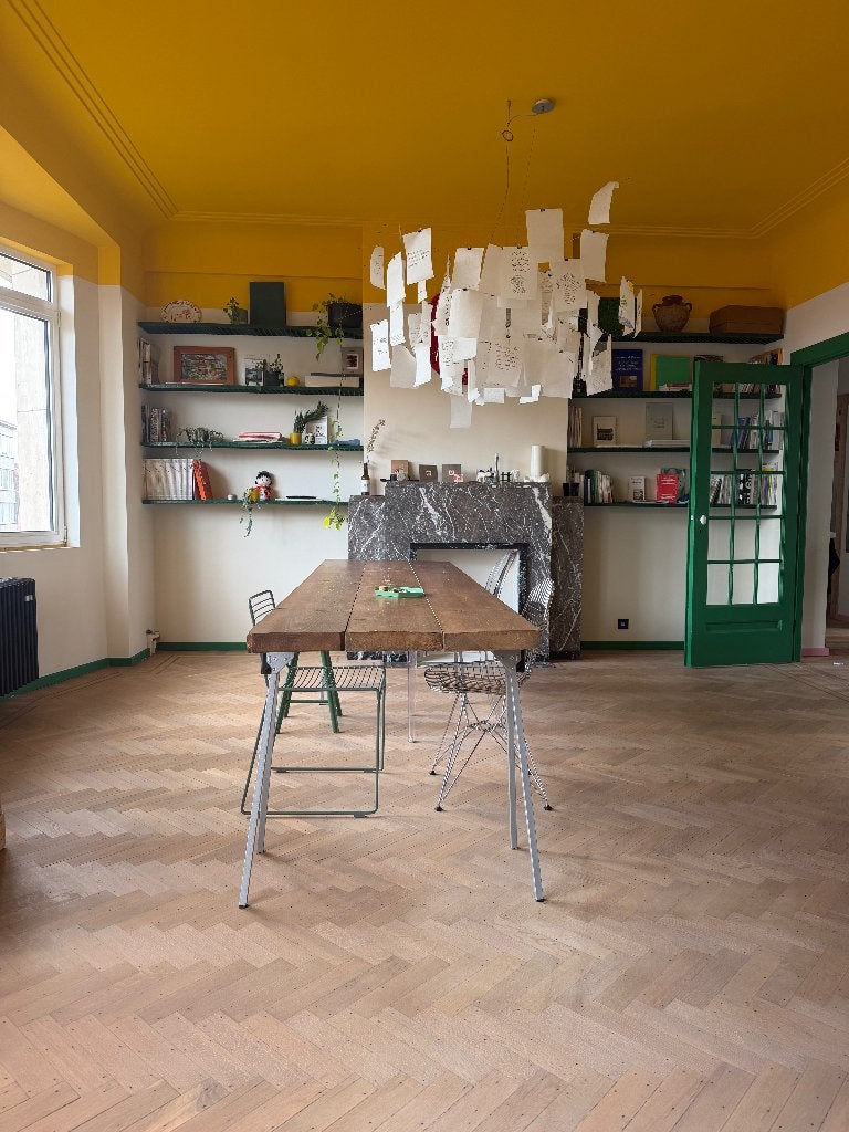 Grande table à manger 297 cm x 79 cm, Maison & Meubles, Pin, Enlèvement, Utilisé, 50 à 100 cm
