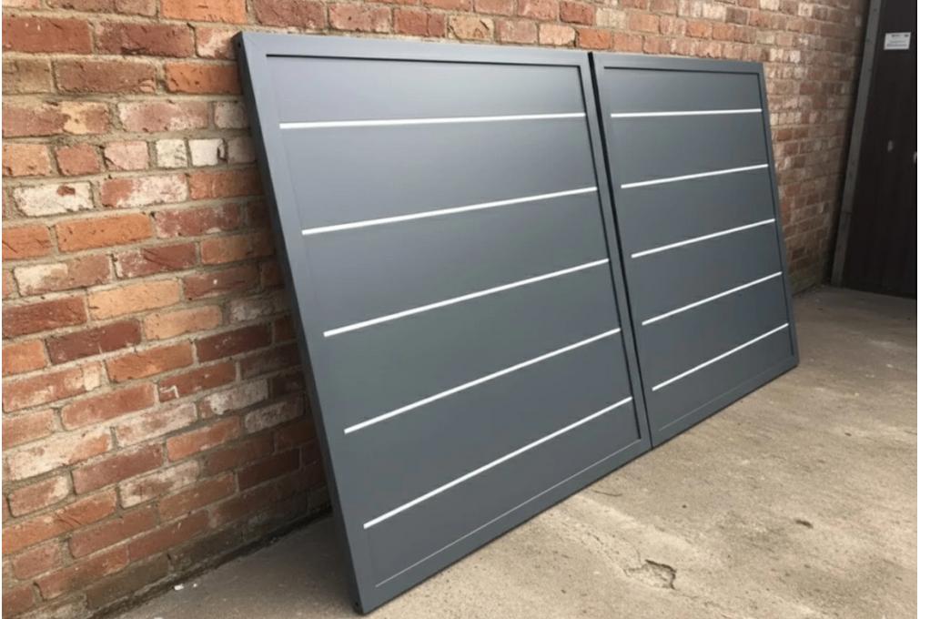 showroommodel schuifpoort aluminium ARONA, Tuin en Terras, Tuinpoorten, Ophalen, Gebruikt, Aluminium, Schuifpoort