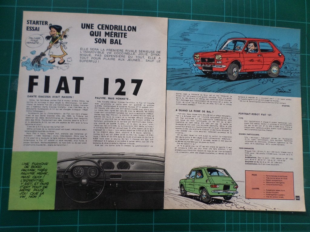 Fiat 127 - publicité papier - 1972, Collections, Marques & Objets publicitaires, Enlèvement ou Envoi, Utilisé, Autres types