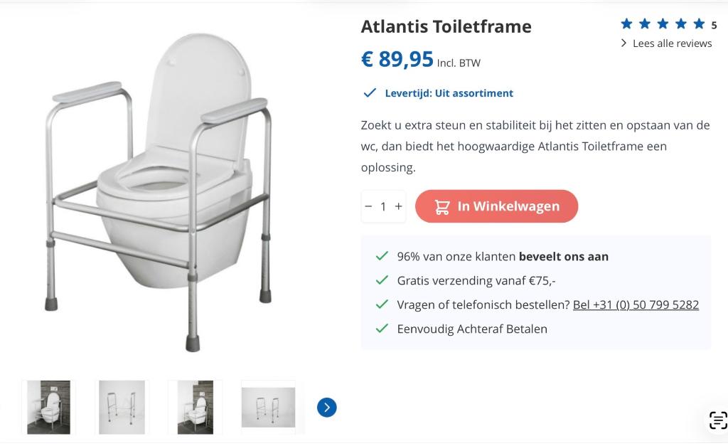 Toiletframe, Divers, Déambulateurs, Enlèvement ou Envoi, Poids léger, Neuf