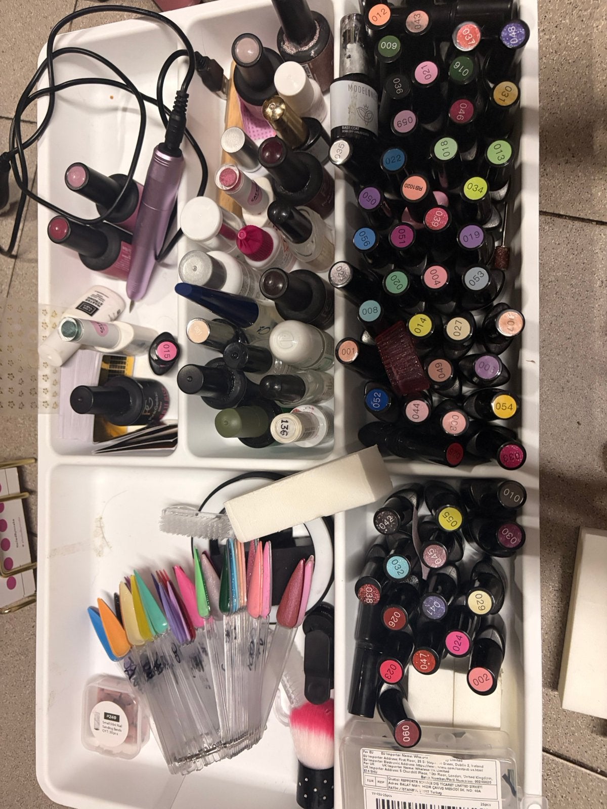 Grote set acryl- & nagelspullen, Handtassen en Accessoires, Ophalen, Gebruikt, Overige kleuren, Accessoires