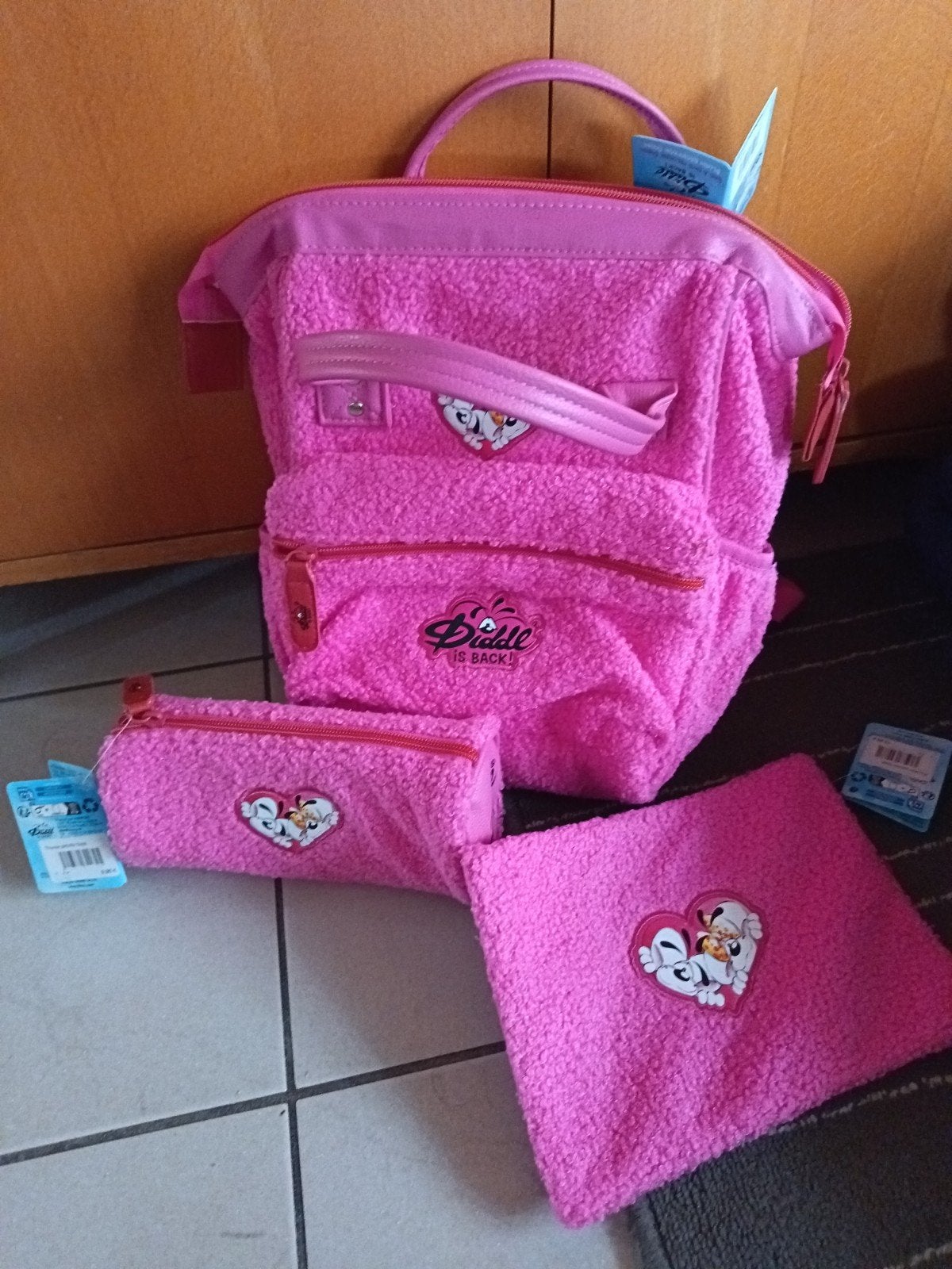 diddl plushen rugzak set, 30 tot 40 cm, Rugtas, Ophalen of Verzenden, Nieuw