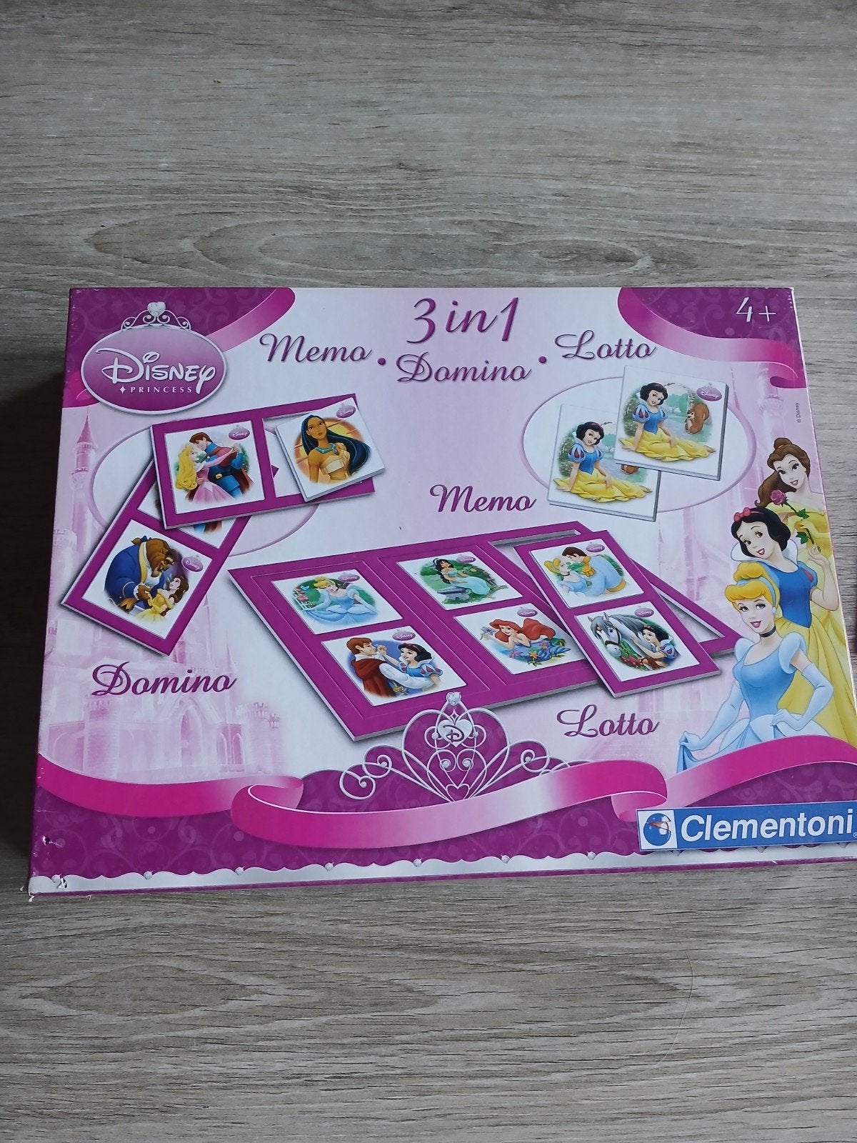 jeu Disney princess 3en1., Trois ou quatre joueurs, Enlèvement, Comme neuf, Clementoni