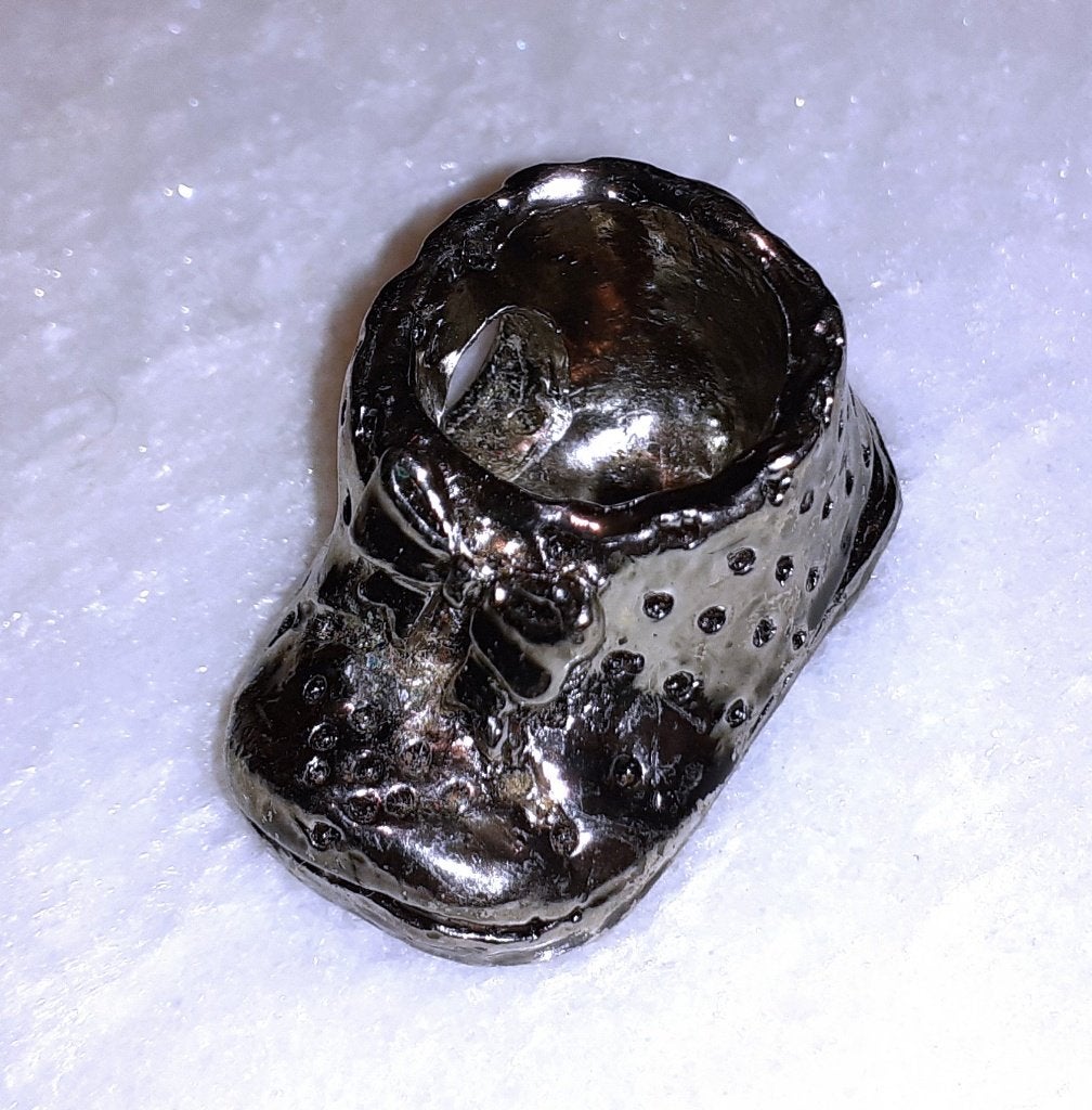 Verzamelen vintage antiek babyschoentje zilver, Enlèvement ou Envoi, Autres matériaux, Autres types