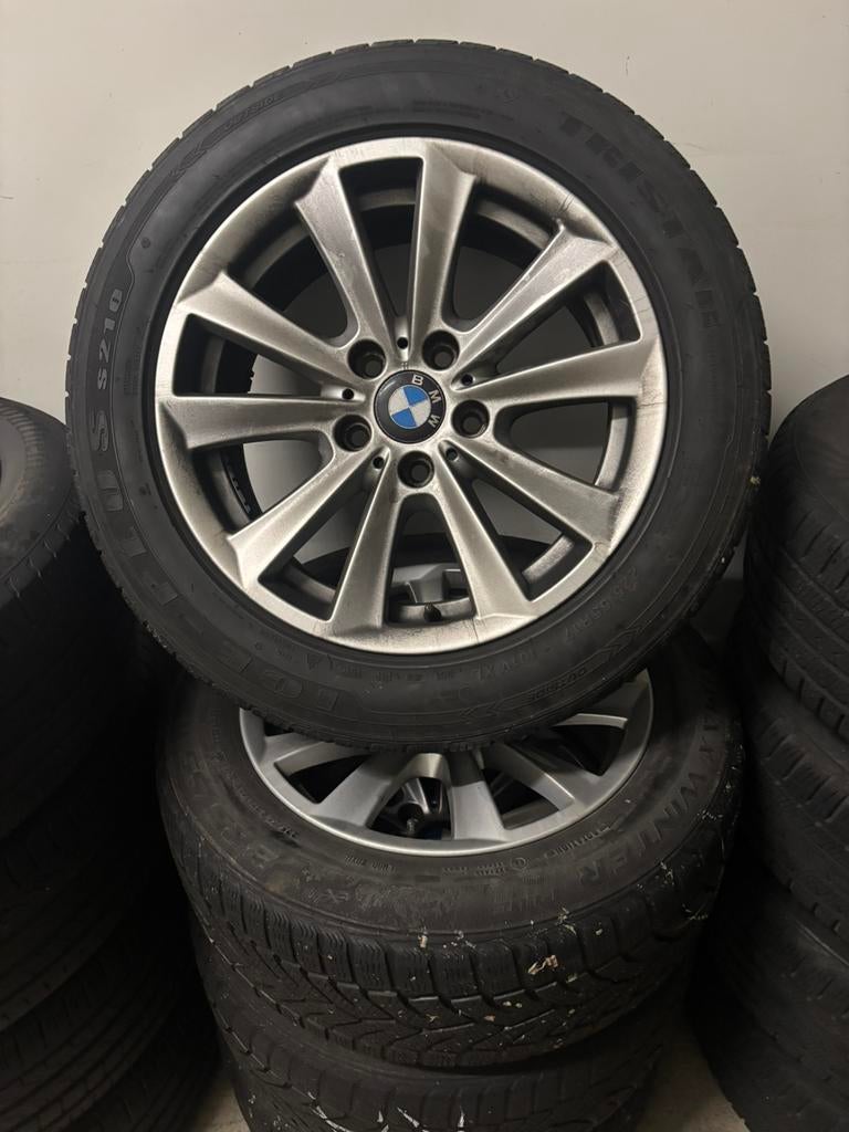 Bmw velgen f10/f11 winterset zeer goede banden 225/55R17, Ophalen, BMW